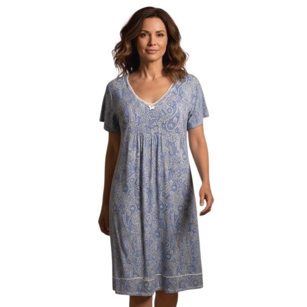 Croft & Borrow Intimates Sleepwear Women's size 4X Paisley Floral Night Gown
